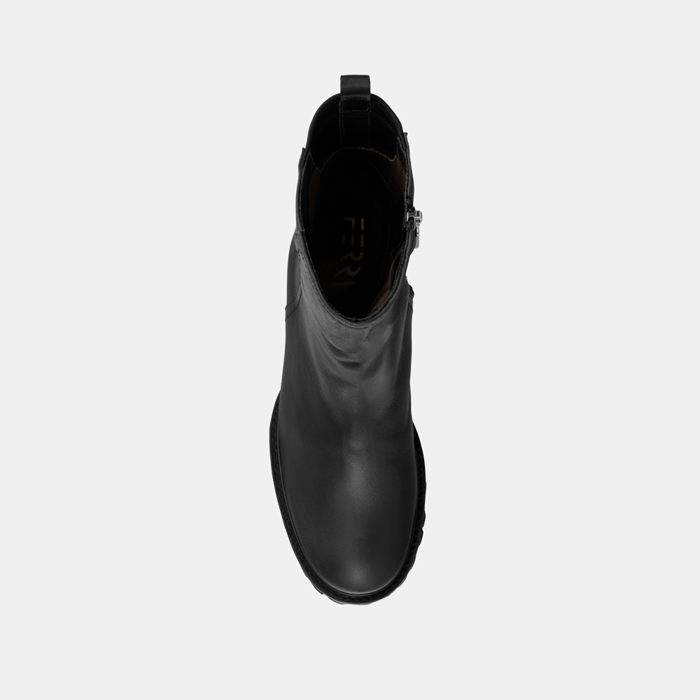 Bota Tratorada Cano Médio Couro