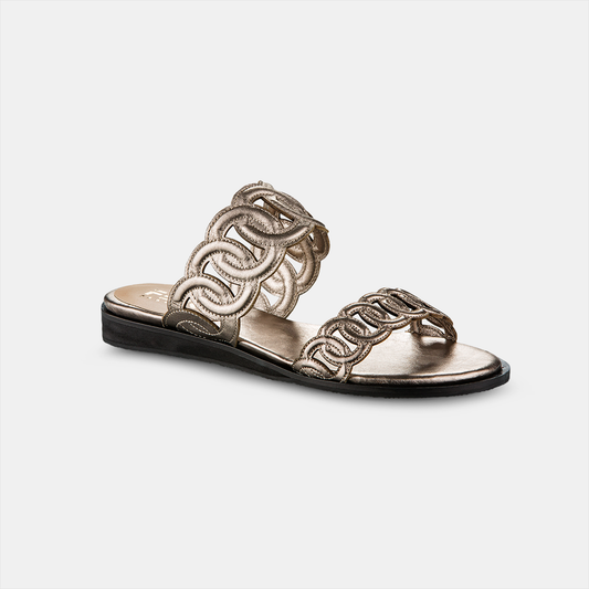 Sandália Flat Elos Silver