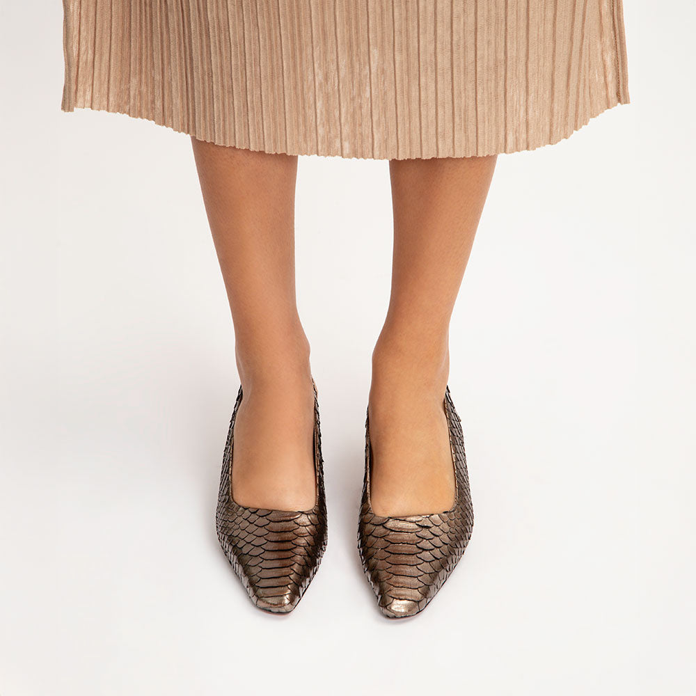 Sling Back Python Metalizado