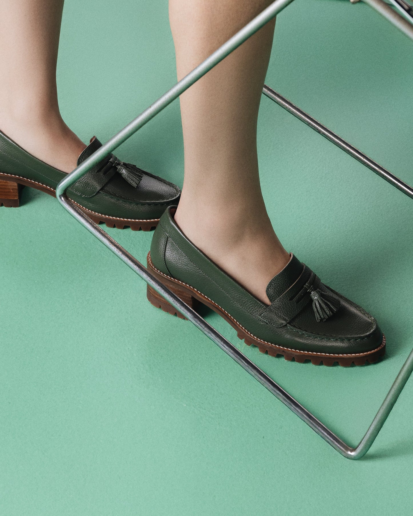 Mocassim Tratorado Couro Green