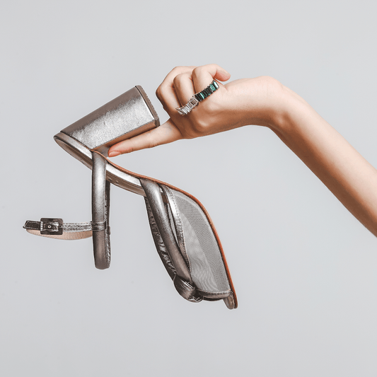 Sandália Tela Metalizada - Ferri São Paulo
