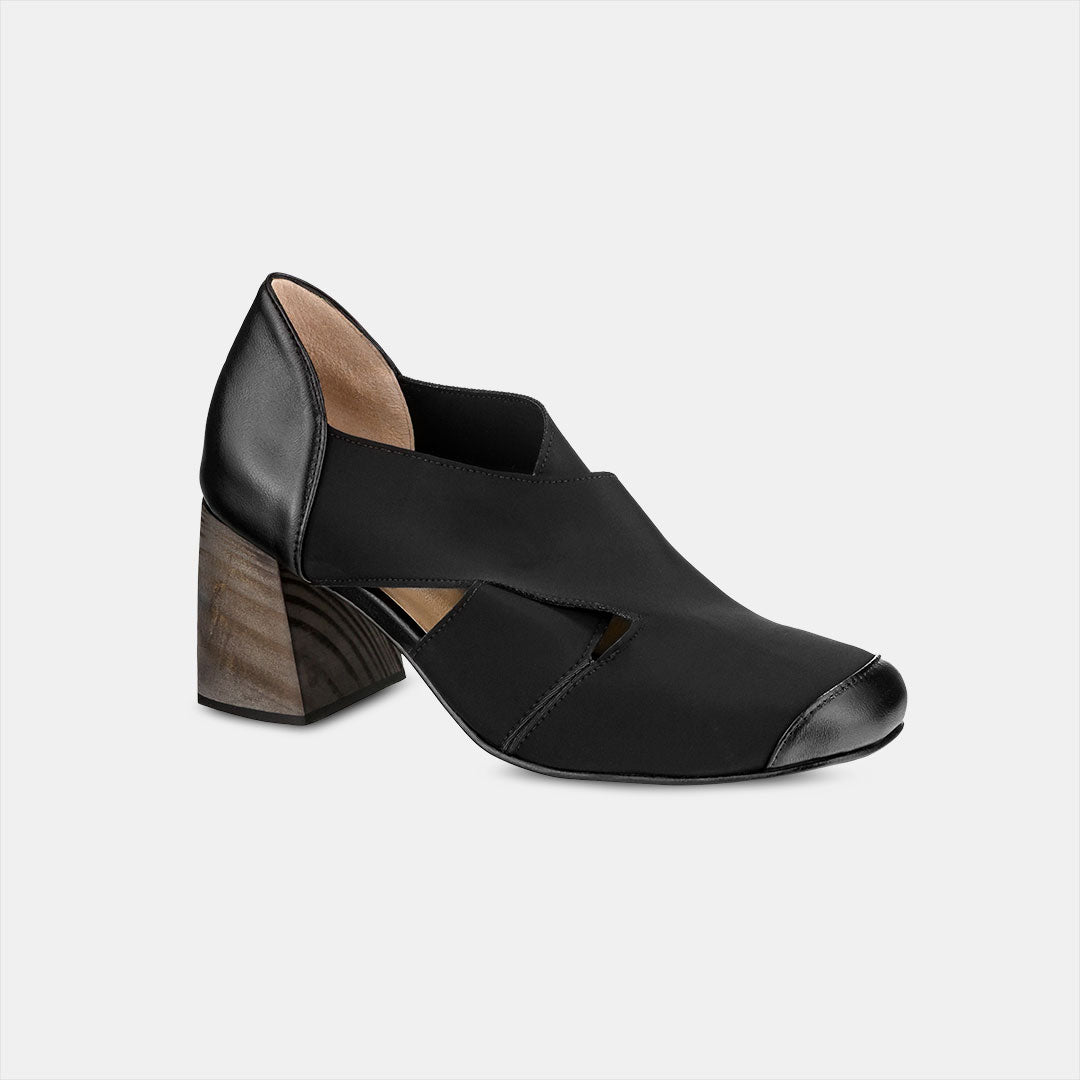 Scarpin Elastano Cruzado Alto
