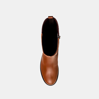 Bota Couro Cano Longo Camel