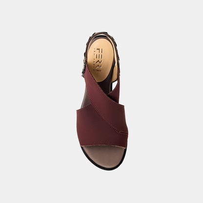 Sandália Flat Pirarucu Elastano Brown