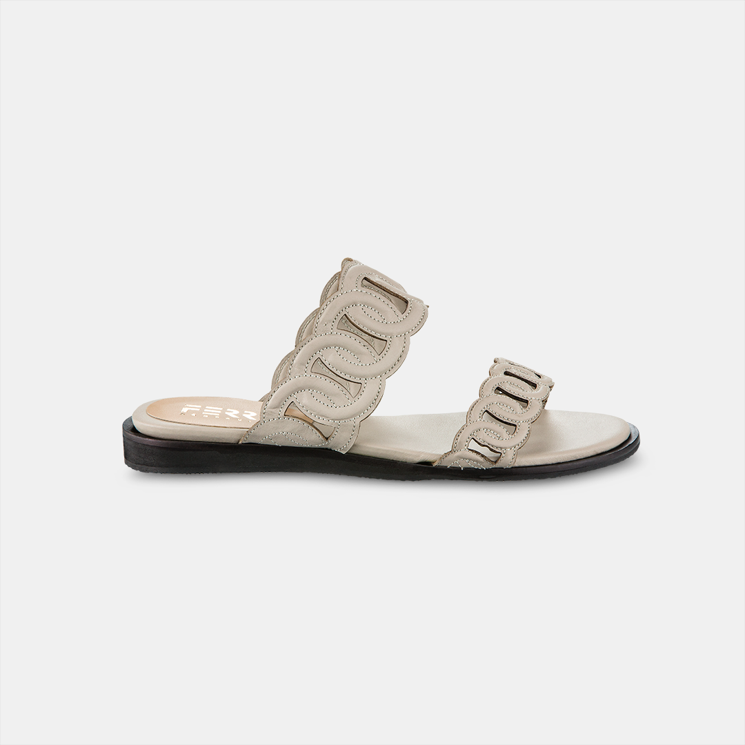 Sandália Flat Elos Off White