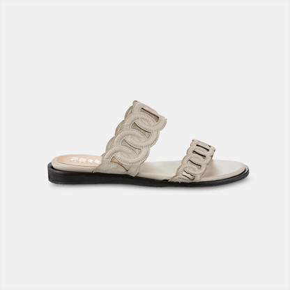 Sandália Flat Elos Off White