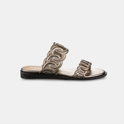 Sandália Flat Elos Silver