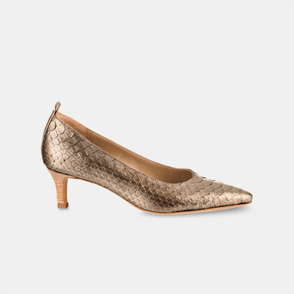 Scarpin Bico Fino Python Metalizado - Ferri São Paulo
