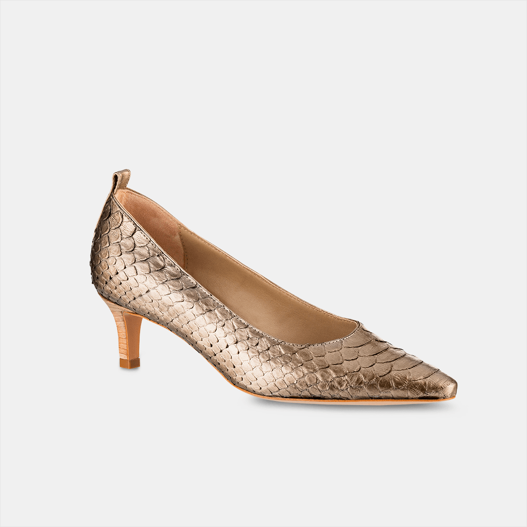 Scarpin Bico Fino Python Metalizado - Ferri São Paulo