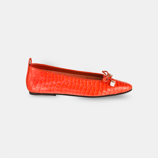 Sapatilha Roma Croco Orange - Ferri São Paulo