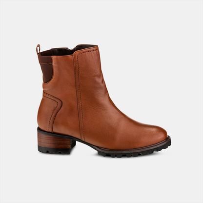 Bota Tratorada Cano Médio Couro Camel
