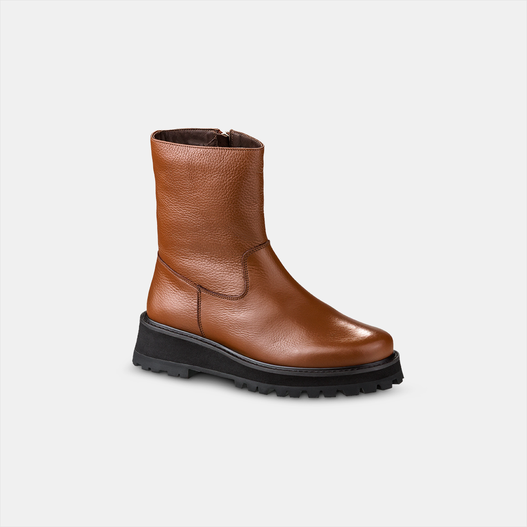 Bota Tratorada Cano Médio Caramelo