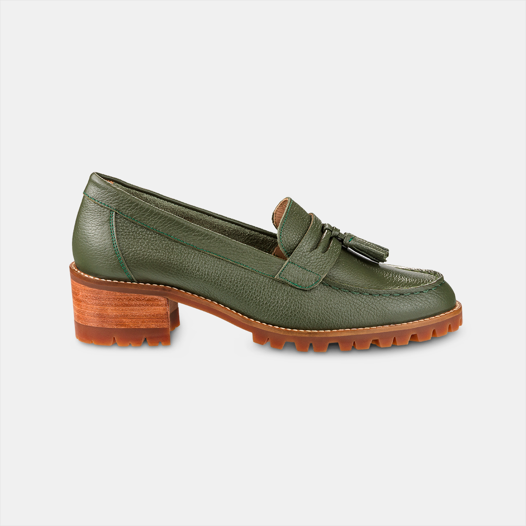 Mocassim Tratorado Couro Green