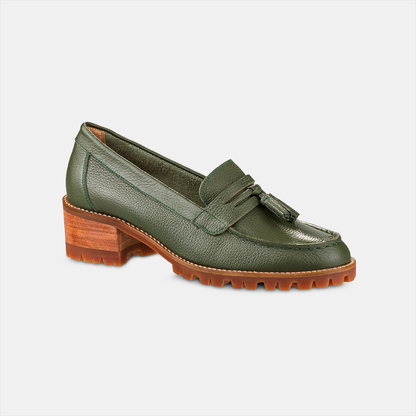 Mocassim Tratorado Couro Green