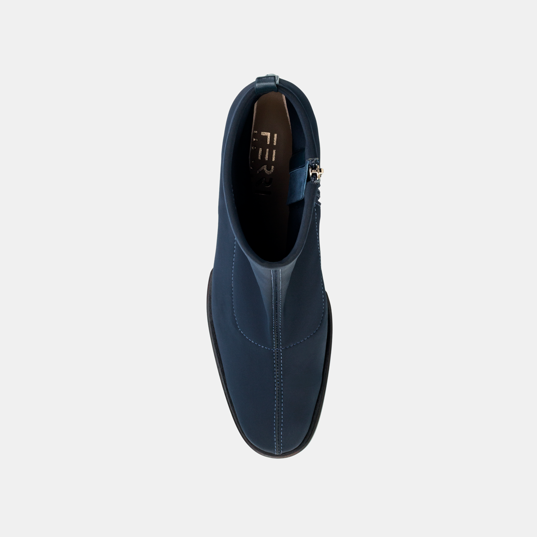 Bota Elastano Salto Alto Azul Marinho