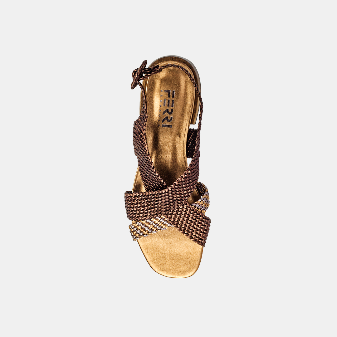 Sandália Flat Tressê Bronze