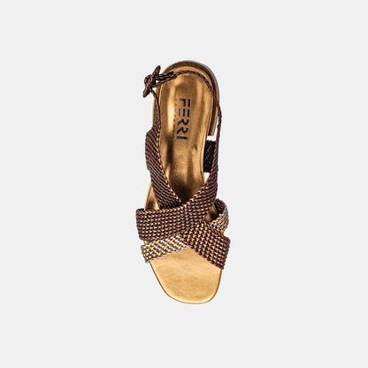 Sandália Flat Tressê Bronze