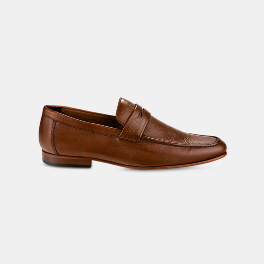 Loafer Masculino Solado Couro Conhaque