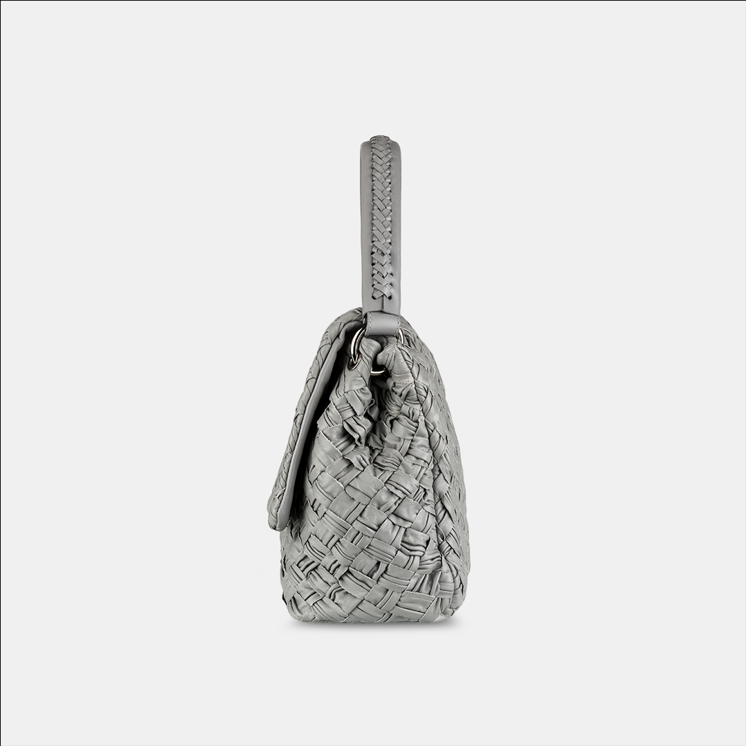 Bolsa Tressê Grande Cinza