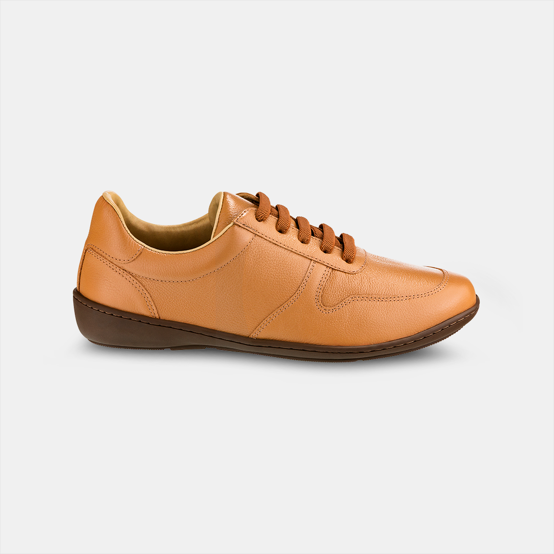 Tênis Couro Camel
