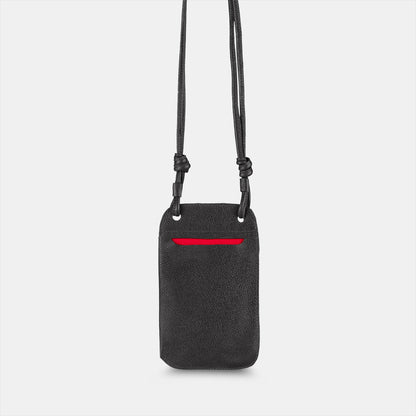 Porta Celular de Couro Preto