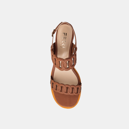 Sandália Elos Camel