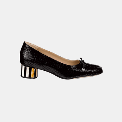 Scarpin Clássico Python Preto - Ferri São Paulo