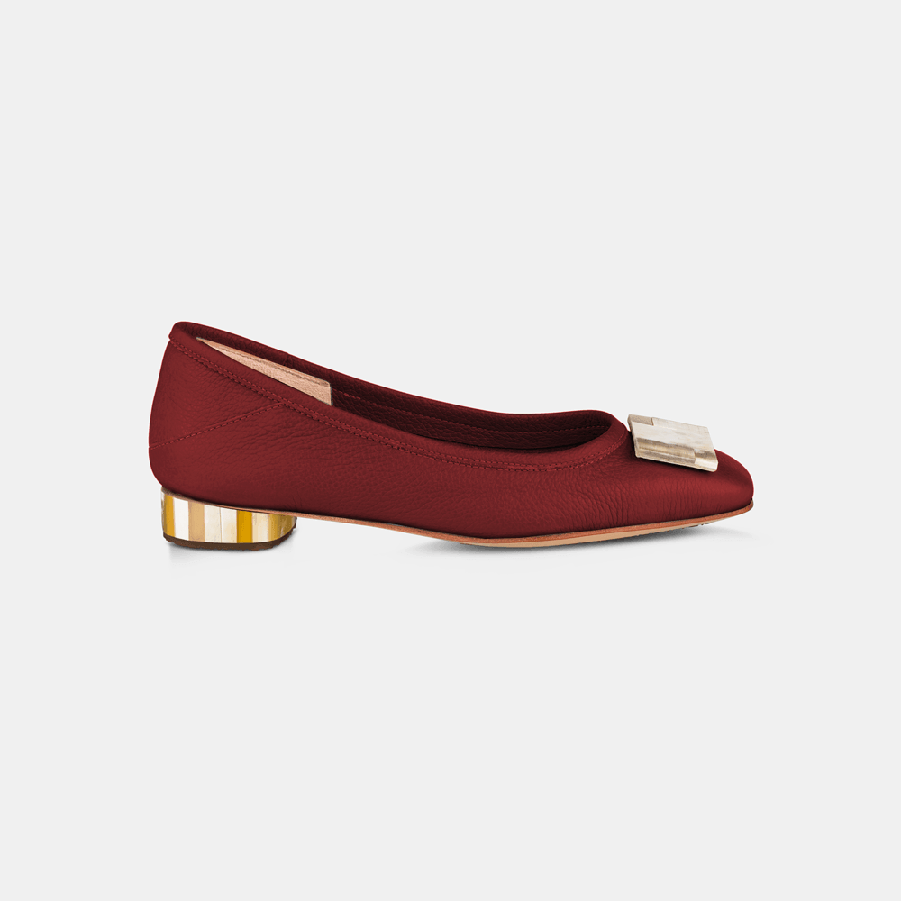 Sapatilha Detalhe Marchetaria Cereja - Ferri São Paulo