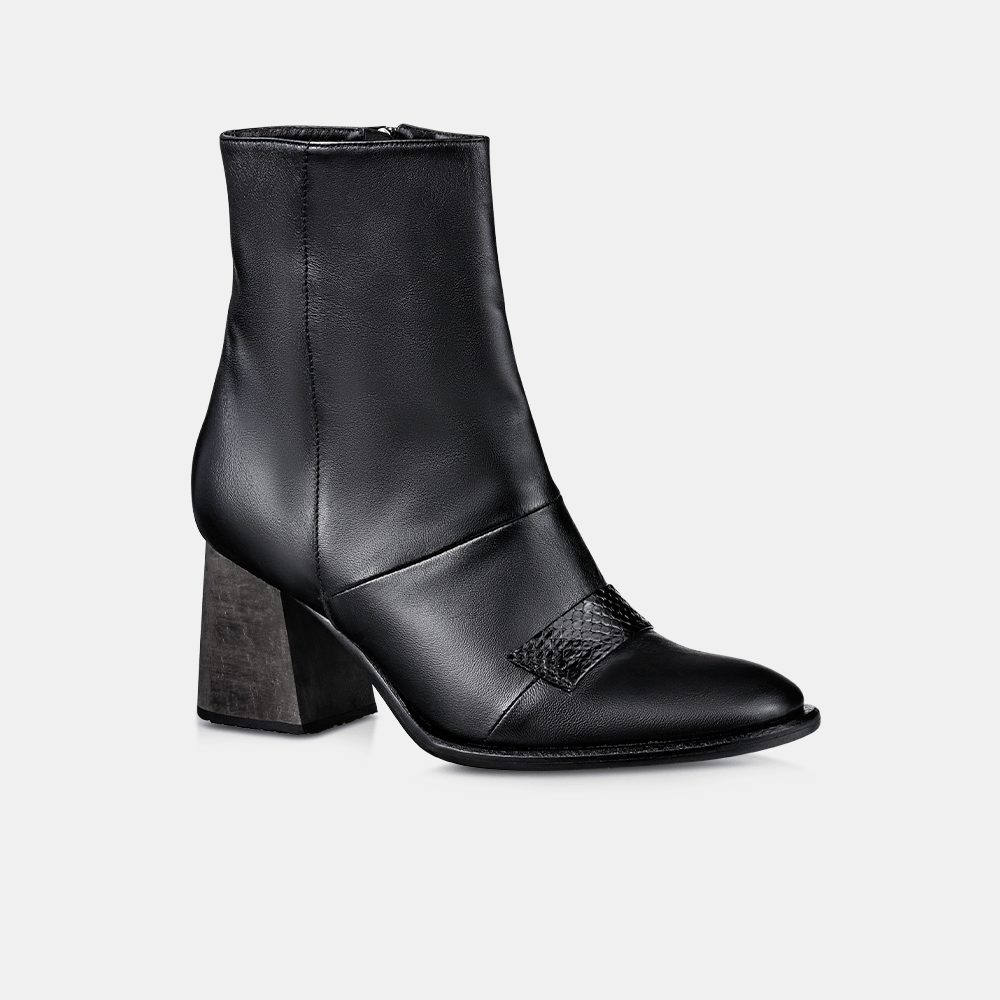 Bota Couro Preto Python - Ferri São Paulo