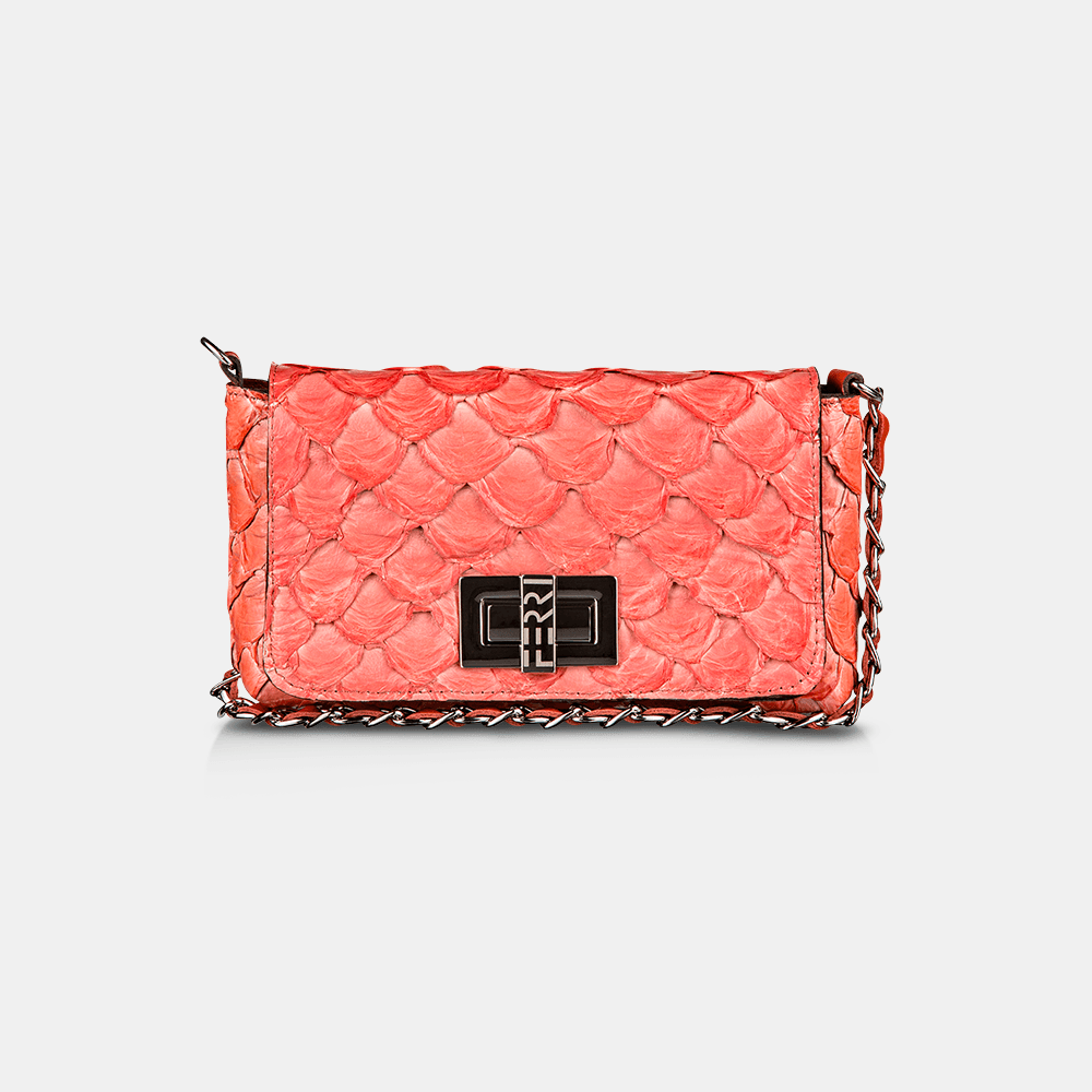 Bolsa Transversal Pirarucu Rose - Ferri São Paulo