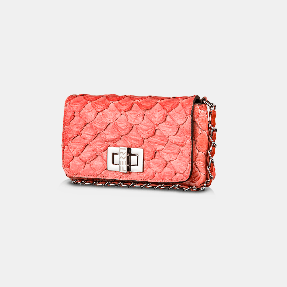 Bolsa Transversal Pirarucu Rose - Ferri São Paulo