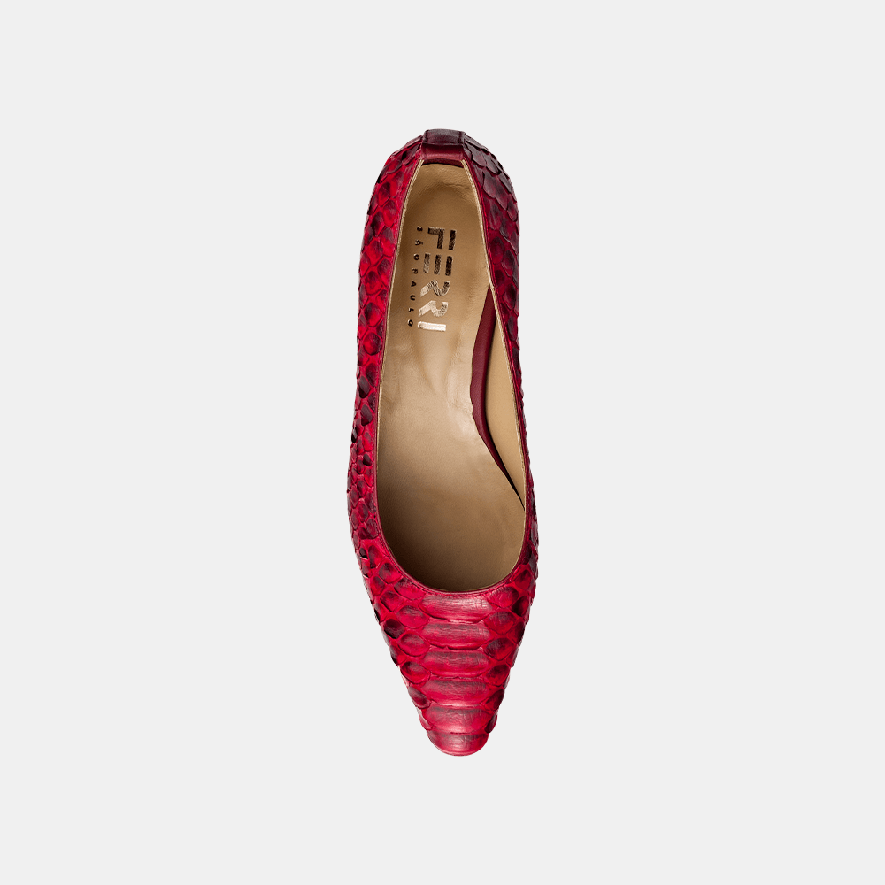 Scarpin Bico Fino Python Cereja - Ferri São Paulo