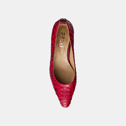 Scarpin Bico Fino Python Cereja - Ferri São Paulo