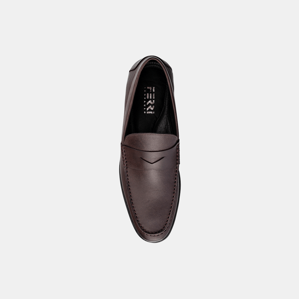 Mocassim Casual Café Solado de Borracha - Ferri São Paulo
